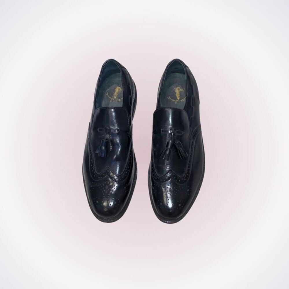 Executive Imperial Black Oxford Leather Shoes | Sz 10